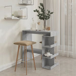 ZNTS Bar Table with Storage Rack Grey Sonoma 100x50x101.5 cm 812961