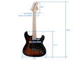 GST Stylish Electric Guitar Kit with Black Pickguard Sunset Color 63843971