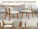 GOMYWAY Mid-Century Modern Dining Chairs Set of 2, Upholstered Mid-Back Armless Padded Side Chairs W2678P512591
