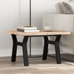 ZNTS Coffee Table Y-Frame 60x60x40.5 cm Solid Wood Pine and Steel 3282770