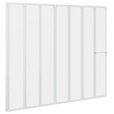 Bath Screen Folding Frosted 168 x 140 cm Aluminium & PP Panel 42023506