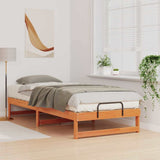 Bed Frame Brown 90 x 220 cm Solid Pine Wood 873171