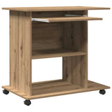 Computer Desk Artisan Oak 80x50x75 cm Engineered Wood 856053