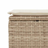6 Piece Garden Sofa Set with Cushions Beige Poly Rattan Acacia 3327474