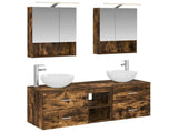 Bathroom Furniture Set 5 pcs Smoked Oak 3406723