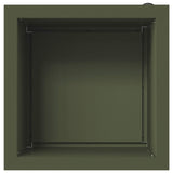 Garden Planter with LED Olive Green 40 x 40 x 40 cm Steel 8008132