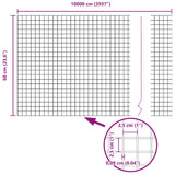 Welded Wire Fence Grey 0.6 x 100 m Steel 42005280
