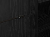 Golf Cabinet with Wheel Plain Black Oak 65 x 45 x 98 cm 899448