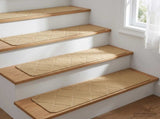 Stair Mats 15 pcs 76 x 20 cm Beige Polyester Rectangular 42054647