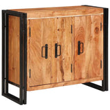 Sideboard with Doors Brown Solid Acacia Wood and Metal 4104749