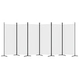 6-Panel Room Divider White 520x180 cm Fabric 350270