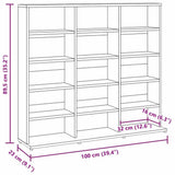 CD Cabinet Brown Oak 100x23x89.5 cm Engineered Wood 815485