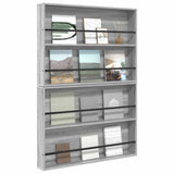 Magazine Rack with Shelf 2 pcs Grey Sonoma 100 x 12 x 70 cm 890859