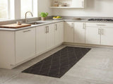 Kitchen Rug Anthracite Checkered 300 x 60 cm 100% Polyamide 42045730