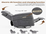Electric Power Recliner Chair, 300&deg Swivel Rocker, Adjustable Headrest & Foldable Armrests, 330 34867600