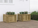Garden Planters 2 pcs Impregnated Wood Pine 837413