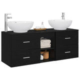 Bathroom Furniture Set 3 pcs Black 49.5 x 44.5 x 65 cm 3405900