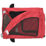 ZNTS Pet Bike Trailer Red Oxford Fabric and Iron 93978