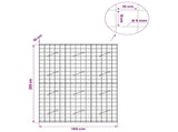 Gabion with 5 mm Wire and 10x10 cm Mesh 150x10x200 cm 3464973