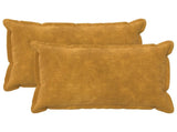 Cushion with Pillow HOUTEN 2 pcs Yellow Microfiber Fleece 935714