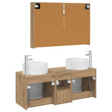 Bathroom Cabinet Set 4 pcs Artisan Oak Engineered Wood 3406590