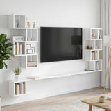 Wall-Mounted TV Shelf White 160 x 15 x 94 cm Engineered Wood 8012308