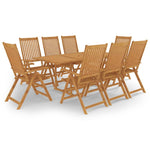 ZNTS 9 Piece Garden Dining Set Solid Teak Wood 3059566