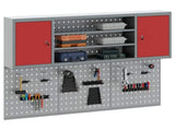 Tool Cabinet Set with Shelf 4 pcs Red Powder-Coated Steel 3321407