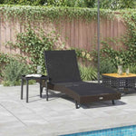 Sun Lounger with Table 2 pcs Brown, black 40 x 40 x 40.5 cm 42009979