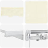 Retractable Awning Cream 300 x 200 cm Polyester and Aluminium 3329495