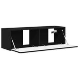 TV Wall Cabinet 98 x 31 x 29.5 cm Black Engineered Wood 892231