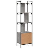 Bookcase with Door Grey Sonoma 44.5x30x154.5 cm Engineered Wood 833356