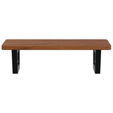 Basin Shelf Wall Mounted Steel and Solid Wood Oak 3302351