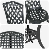 Garden Dining Set 5 pcs Black Aluminium 3334709
