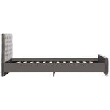 Bed Frame without Mattress Grey Fabric 120x200cm 286831