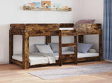 Bunk Bed for Kids Smoked Oak 75 x 190 cm Engineered Wood 3410543
