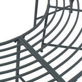 Tree Bench 4-Seater 160 x 80 x 44 cm Steel Silver Grey 42029506