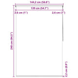 Shower Roller Blind 140x240 cm Square 142850