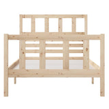 3101138 Bed Frame without Mattress Solid Wood 90x200 cm