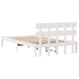 Bed Frame with Headboard White 120 x 200 cm Solid Pine wood 872165