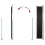 Patio Retractable Side Awning 100x500 cm Black 48382