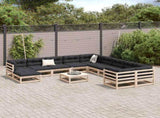 12 Piece Garden Sofa Set Solid Wood Pine 3299651