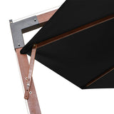 Hanging Garden Parasol with Pole Black 3.5x2.9 m Solid Fir Wood 313772
