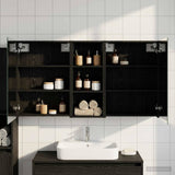 Bathroom Cabinet Set 3 pcs 130 x 14.5 x 70 cm Engineered wood 3403761