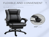 Executive Office Chair for Home, PU Leather Computer Chair, Swivel Desk Chair with Footrest, Wheels, T3398P342404