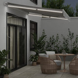 Manual Retractable Awning With LED Anthracite&White 350x250 cm 3215782
