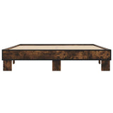 Bed Frame without Mattress Smoked Oak 150x200 cm King Size 3280234