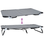 ZNTS Foldable Dog Bed Light Grey Metal Frame, Fabric Bed 42008218