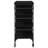 Kitchen Trolley Black Oak 87.5 x 39 x 84.5 cm Engineered Wood 871665