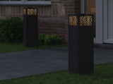 Solar LED Pathway Light 2 pcs Black Cold Rolled Steel 879730